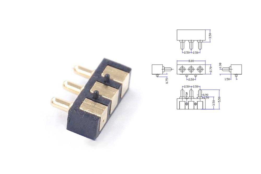 3 pin  彈簧頂針連接器